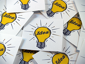 Lightbulb idea sheets